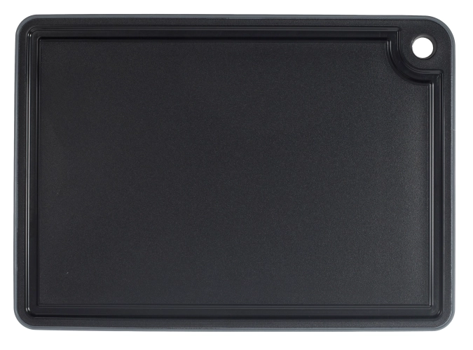 Planche à découper grande 35x25x1cm bord antidérapant grise