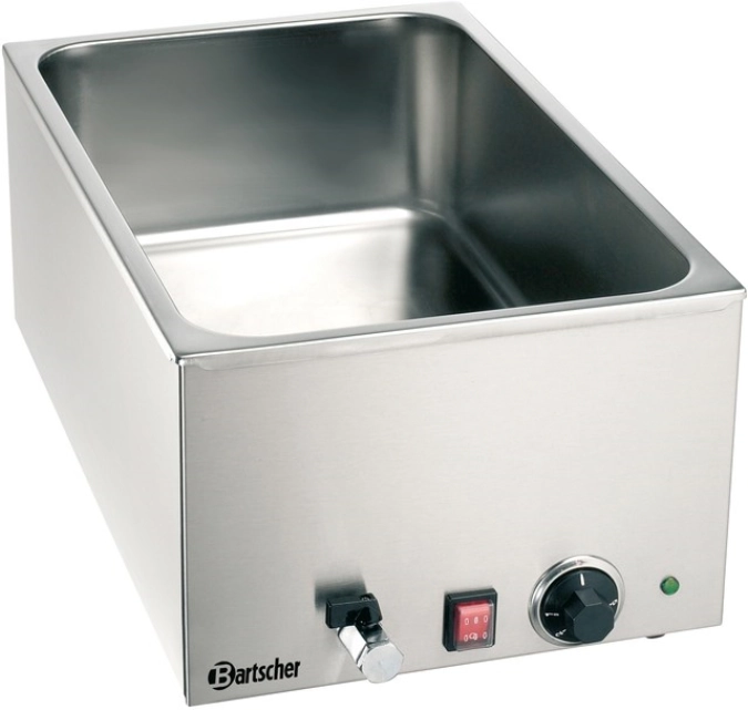 Bain-marie GN1/1, profondeur 150mm, L340xP590x240mm, robinet