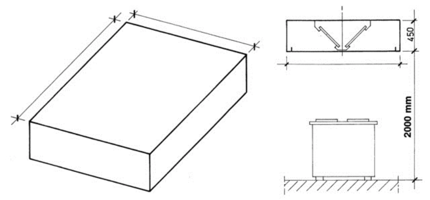Decken-Dunstabzughaube B3200xT1300xH450mm
