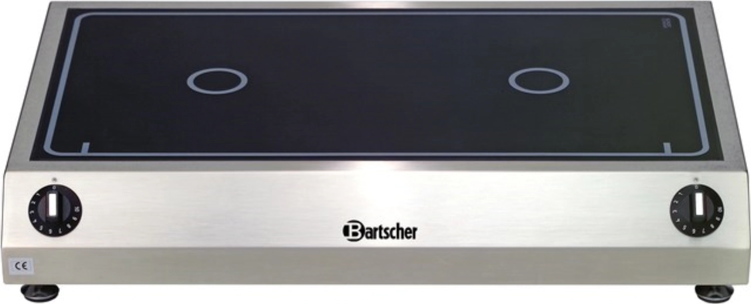 Table à induction double, surface vitrocéramique : L650x350m