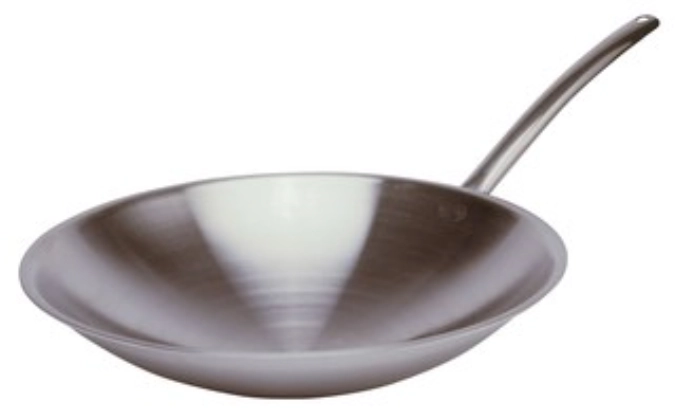 Poêle à wok acier inoxydable Ø 380mm