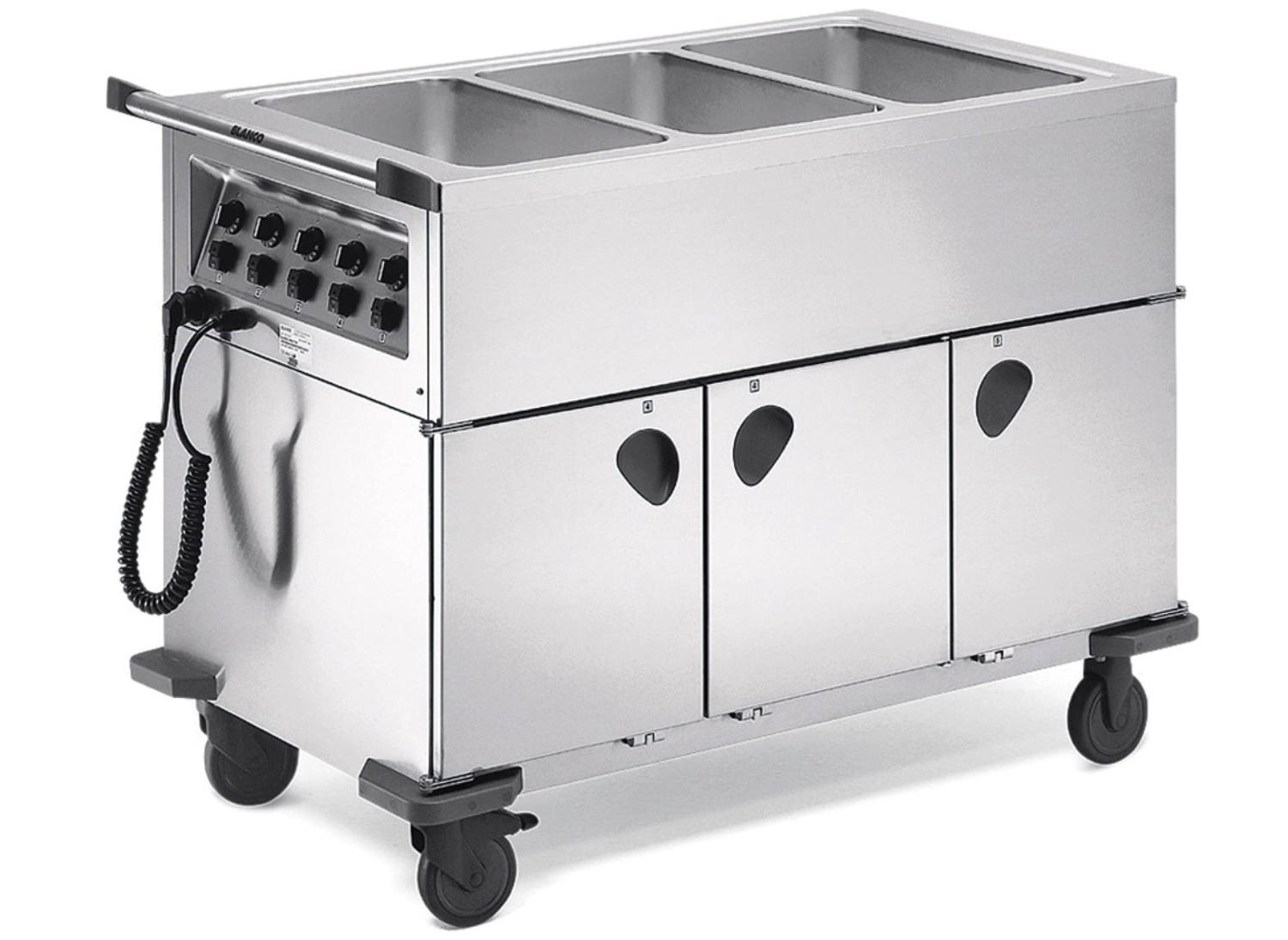 Speisenausgabewagen SAG 3, 3 Einzelbecken, 3 Schrankräume