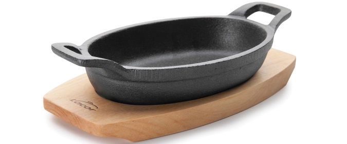 Plat ovale magma a/tableau en bois 15x10