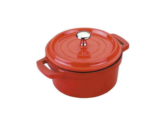 Faitout rouge en alumin.fondu d.9.5 cms