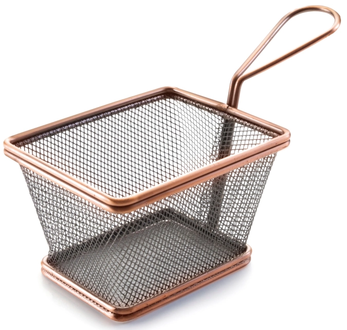 Corbeille carrée bronze 10x8x7cm