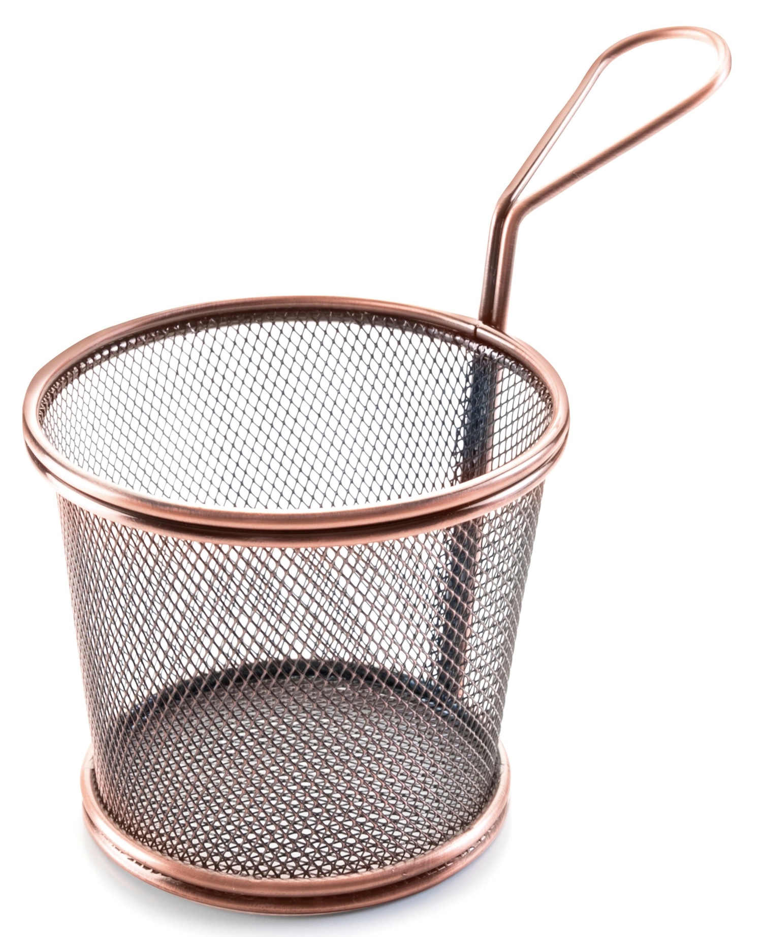 Corbeille ronde bronze D12 H10cm