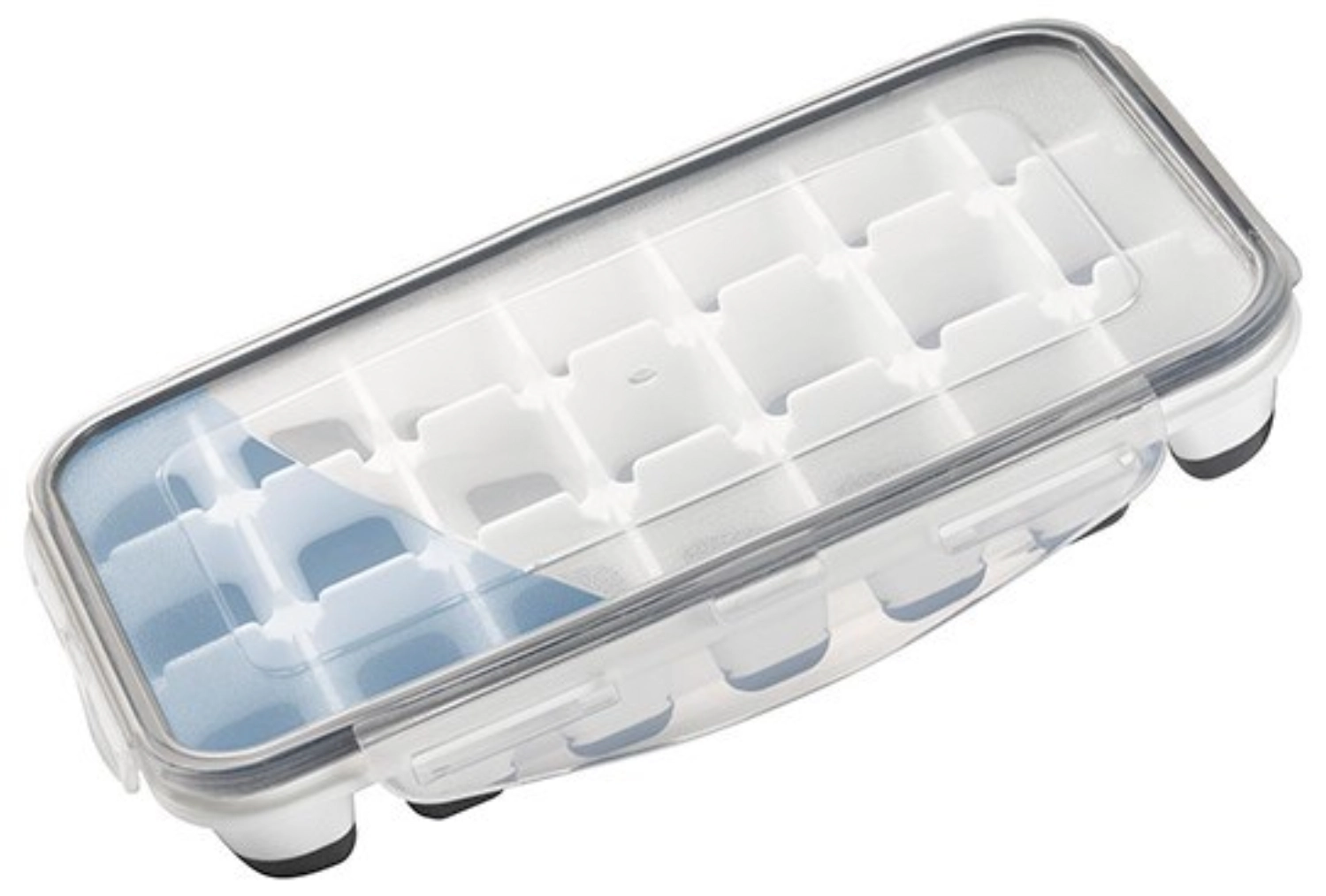 Lot de 2 bacs à glaçons a. couvercle, 25x15cm, H4cm, PP