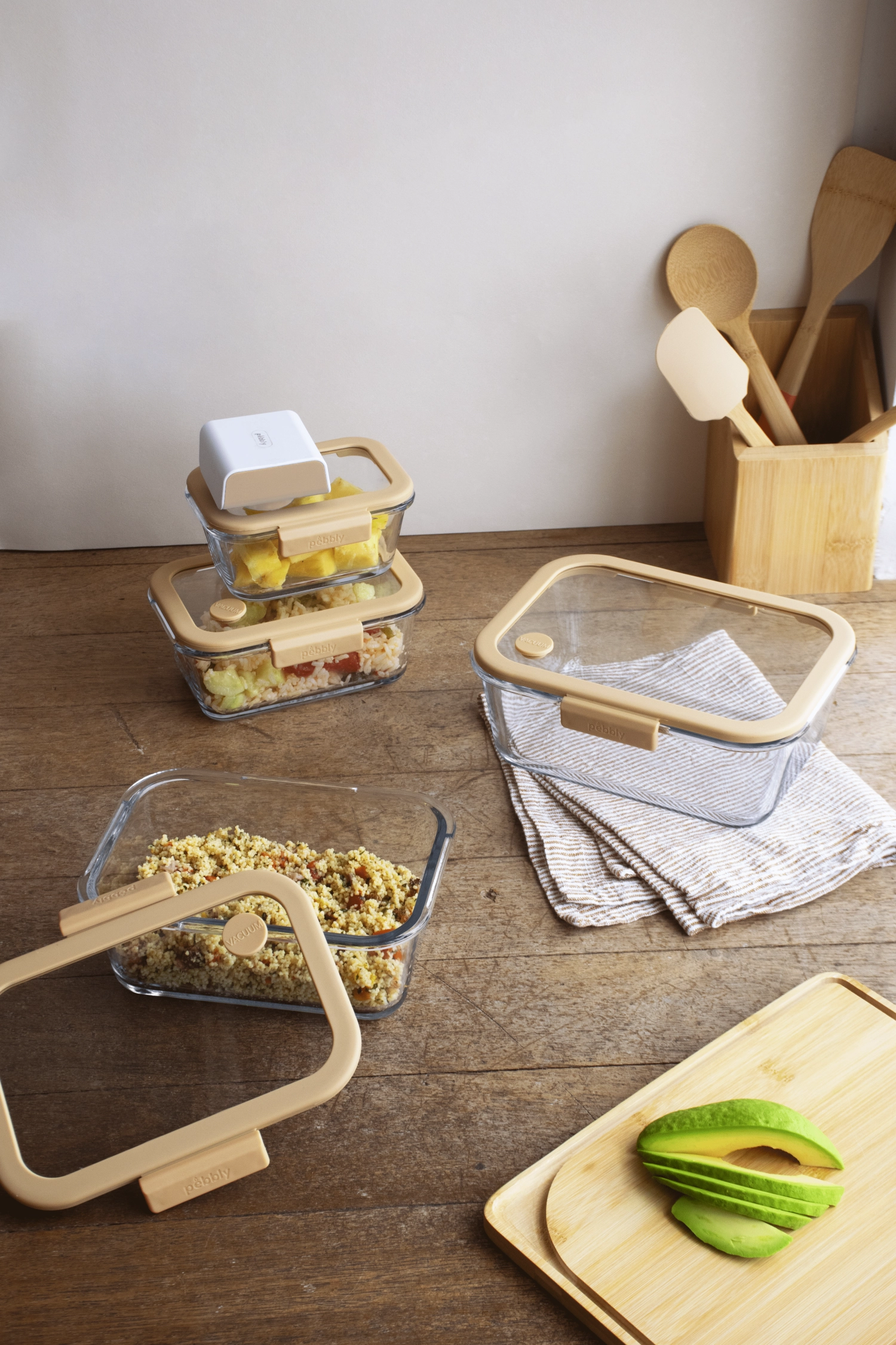 5er Set Vakuum Vorratsdosen inkl. Vakuumpumpe