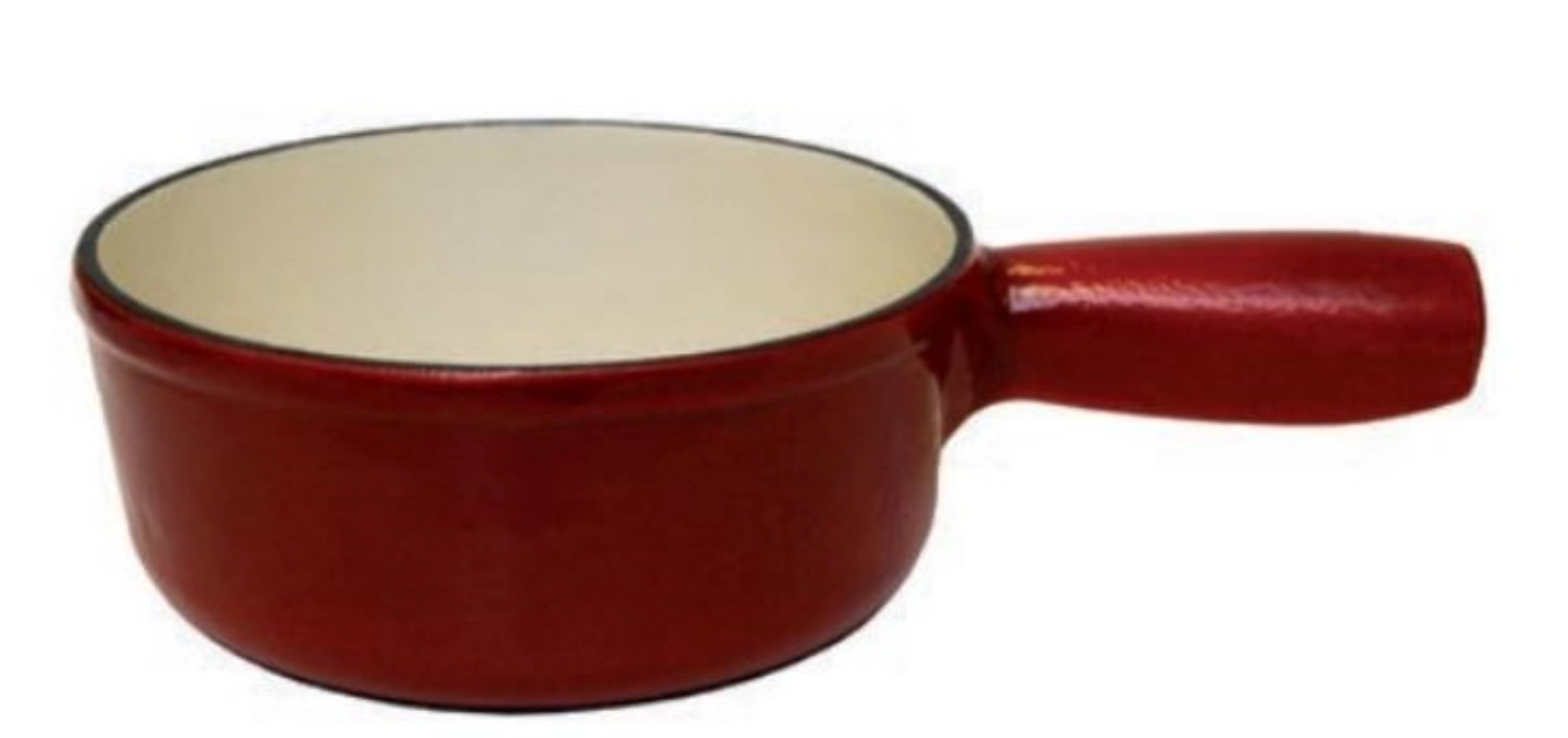 Fondue-Caquelon 19cm rot glanz, innen beige