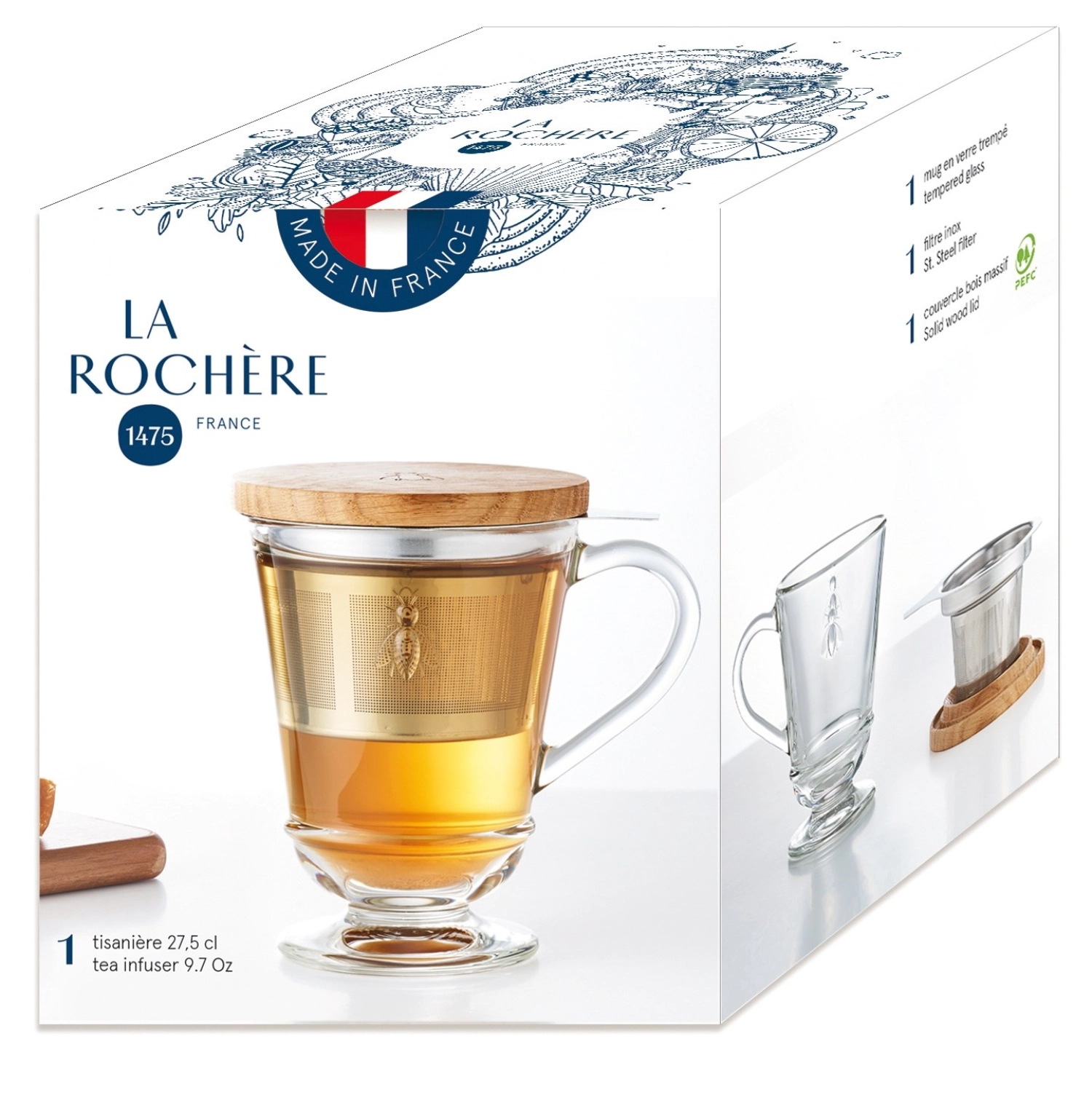 LA Rochère Abeille Set de tisanes, 27.5cl
