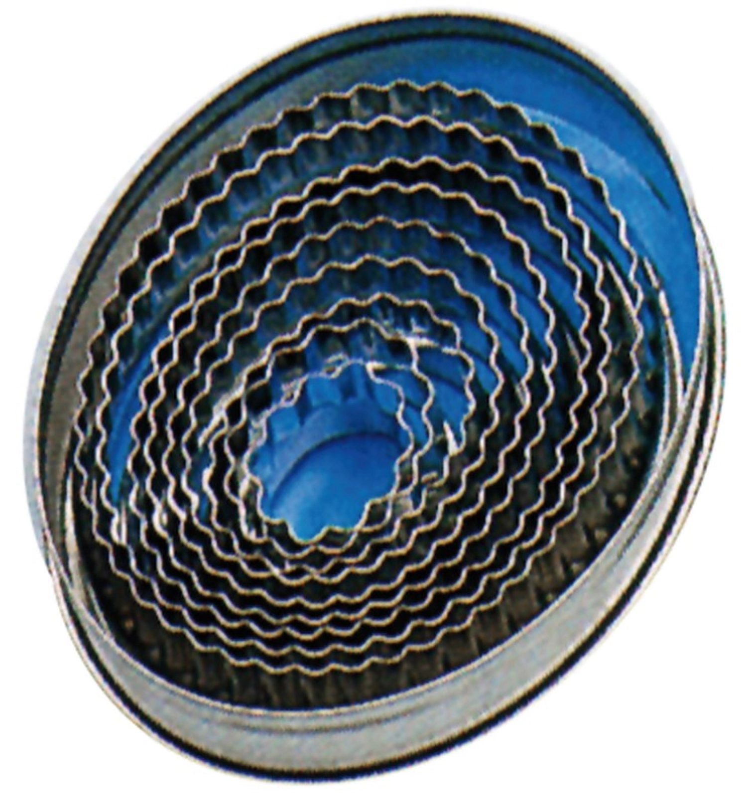 Emporte-pièce ovale de 9 pièces, ondulé