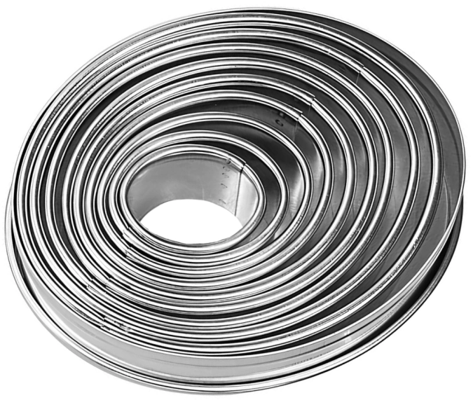 Emporte-pièce ovale de 9 pièces, lisse