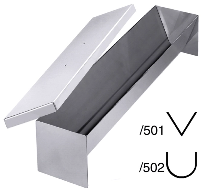 Moule à pâté semi-circulaire, 50x10x9 cm, a. couvercle