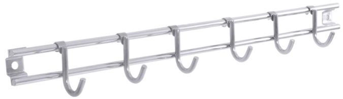 Hängeleiste mit 10 Haken (verschiebbar) L: 70 cm