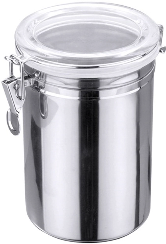 Boîte à provisions 1.7 l, 18/10 acier inoxydable avec couver