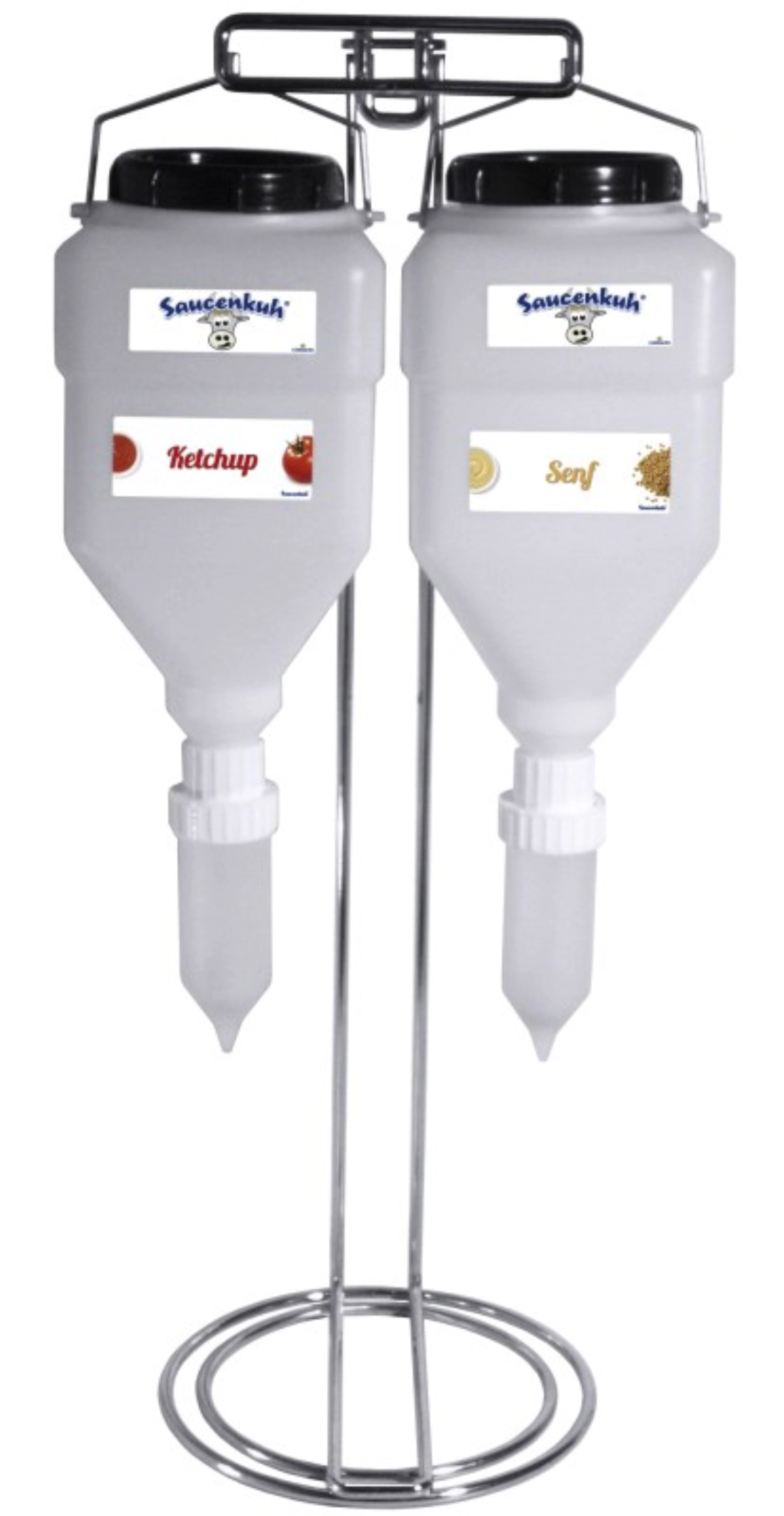 Système de distribution  vache à sauce  DUO, avec 2 récipi