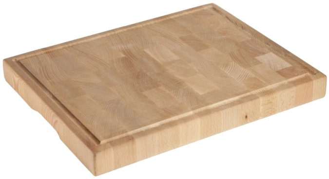 Planche à découper en bois GN 1/1 en bois frontal de hêtre d
