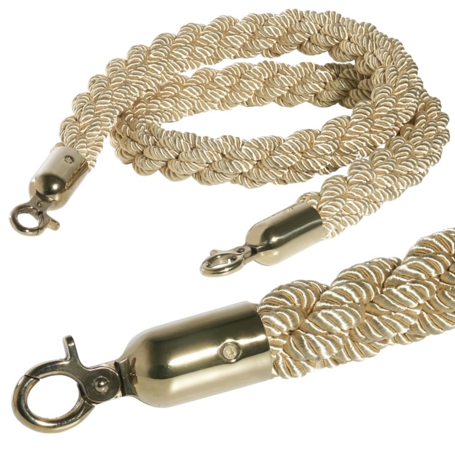 Abgrenzungsseil, gold, 150 cm mit goldfarbener Öse, ohne Sam