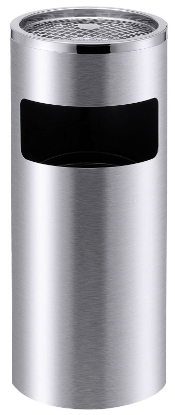 Cendrier sur pied avec corbeille à papier H : 61cm, en acier