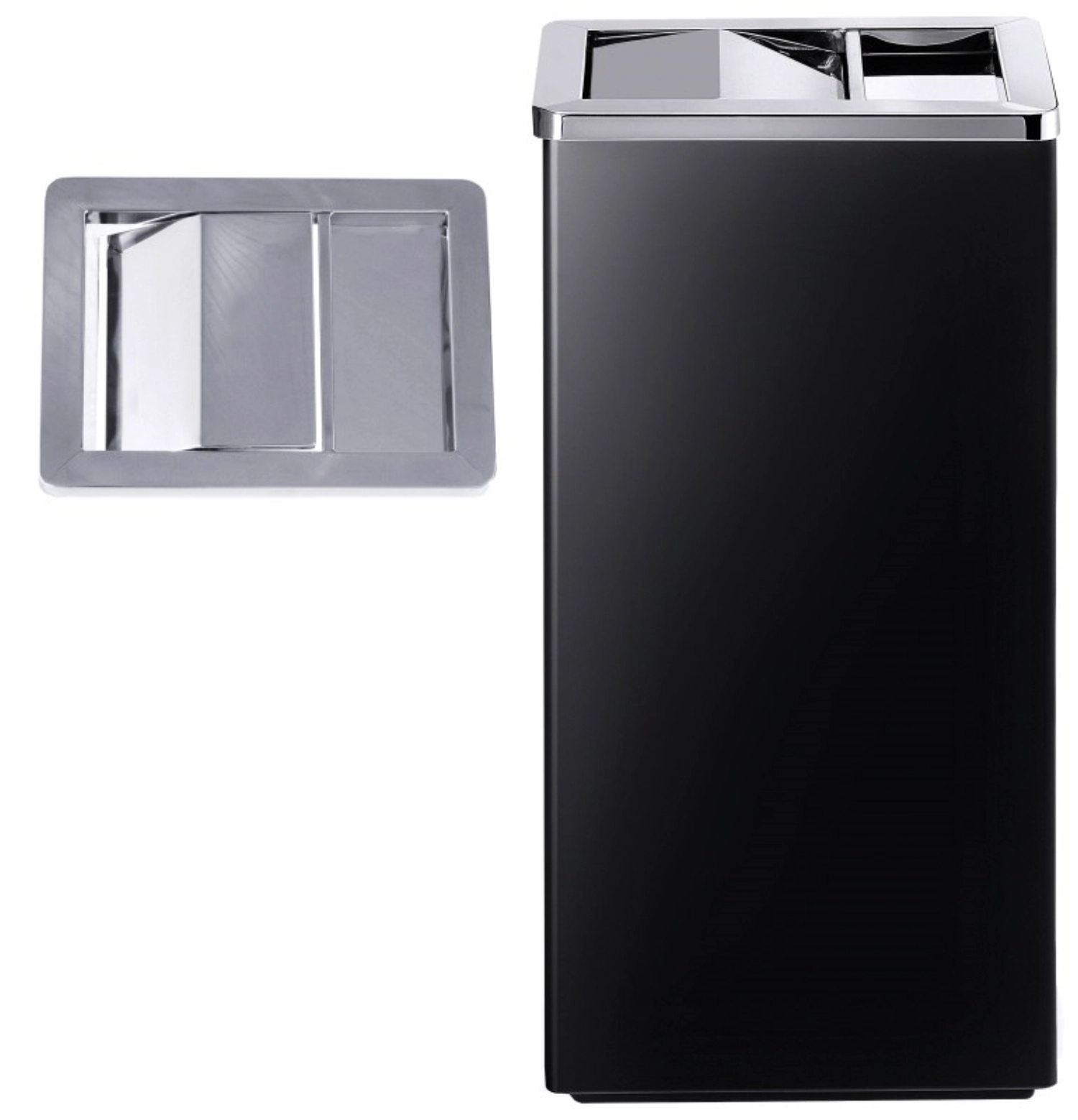 Cendrier H : 61cm, noir mat