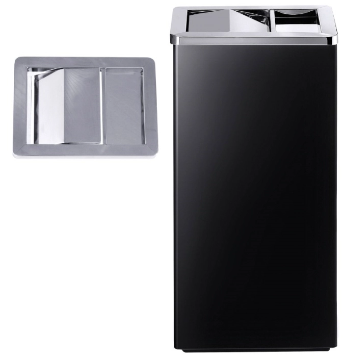 Cendrier H : 61cm, noir mat