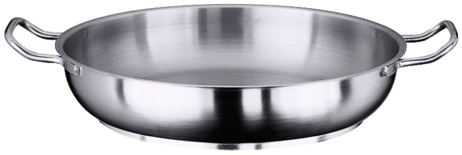 Poêle à paella 60 cm, acier inoxydable, ne convient pas à l'