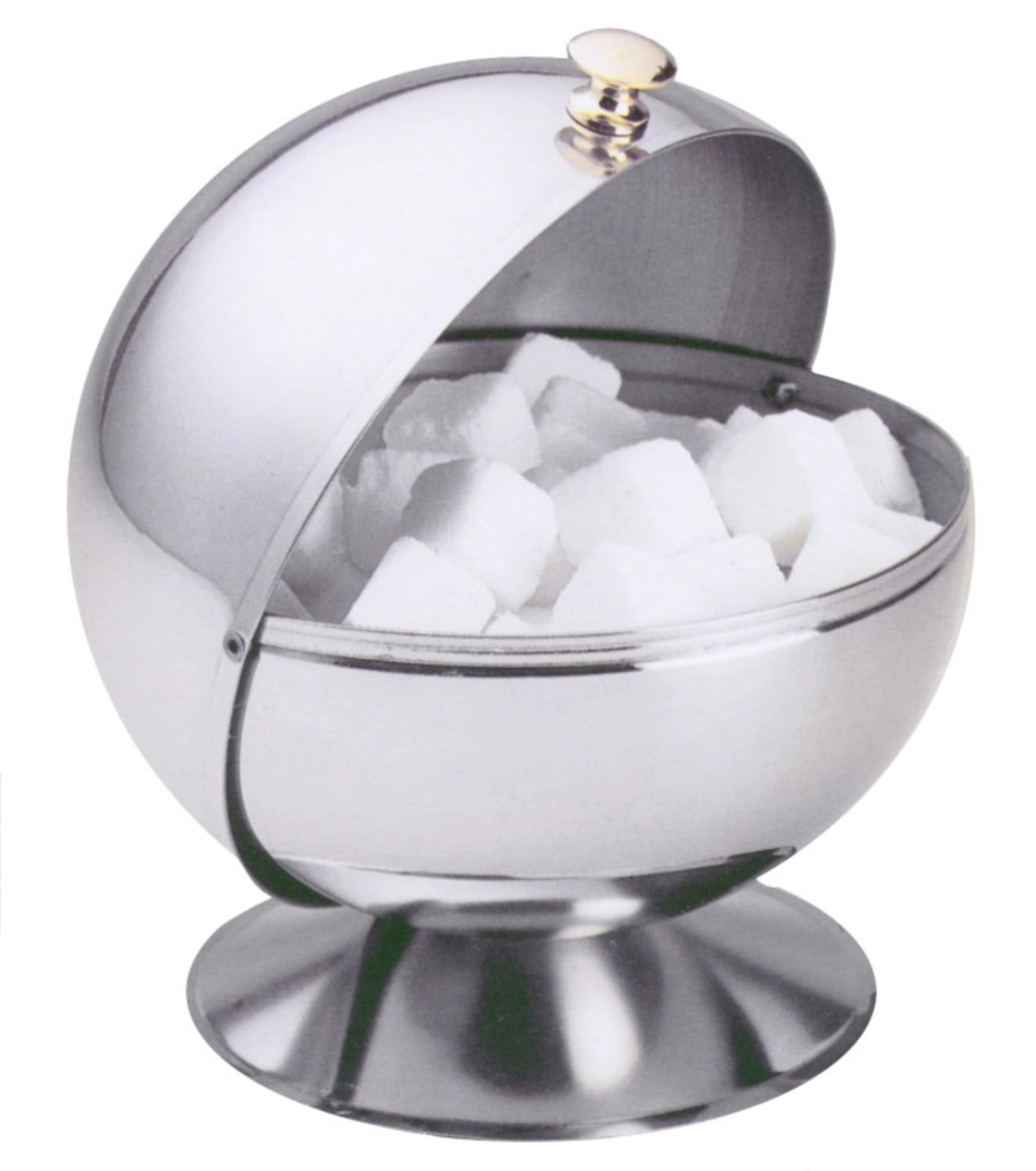 Sucrier « Boule » a. poignée dorée 13cm