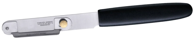Spargelschälmesser mit schwarzem Griff