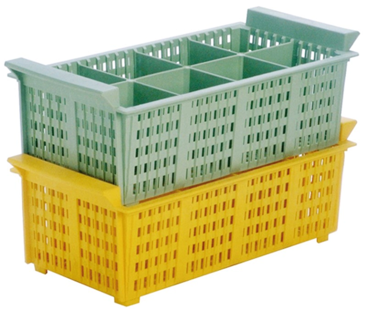 Panier à couverts, vert