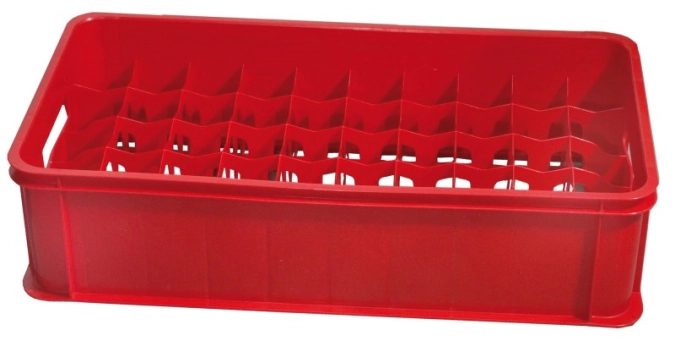 Bac à verres 50 compartiments, rouge