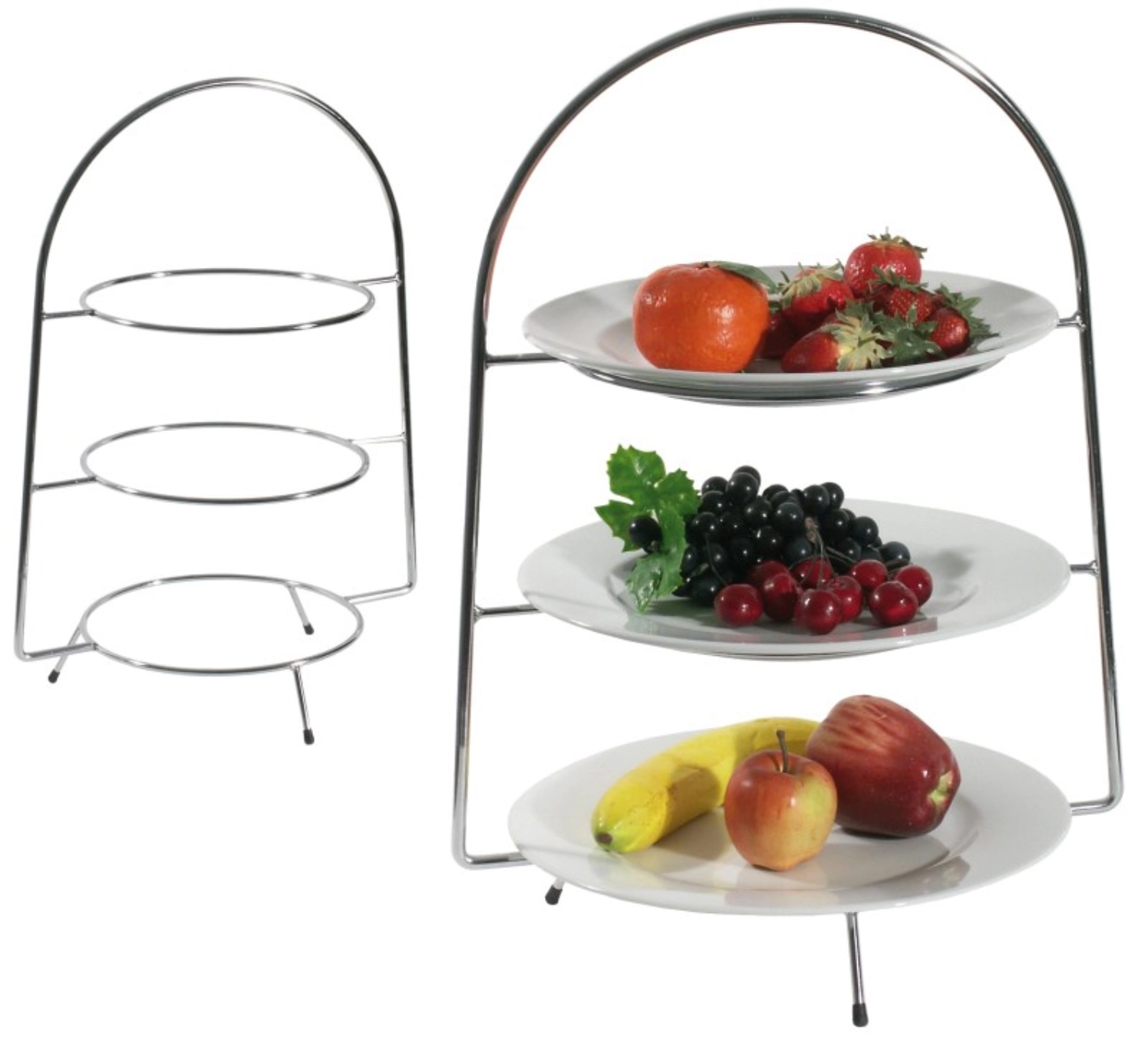 Étagère à assiettes, 3 niveaux pour assiettes jusqu'à 18cm,