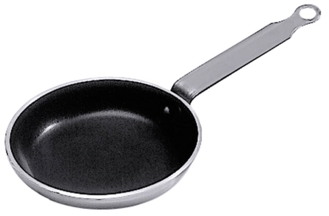 Poêle à blinis 12 cm, alu a. poignée en inox, a. antih