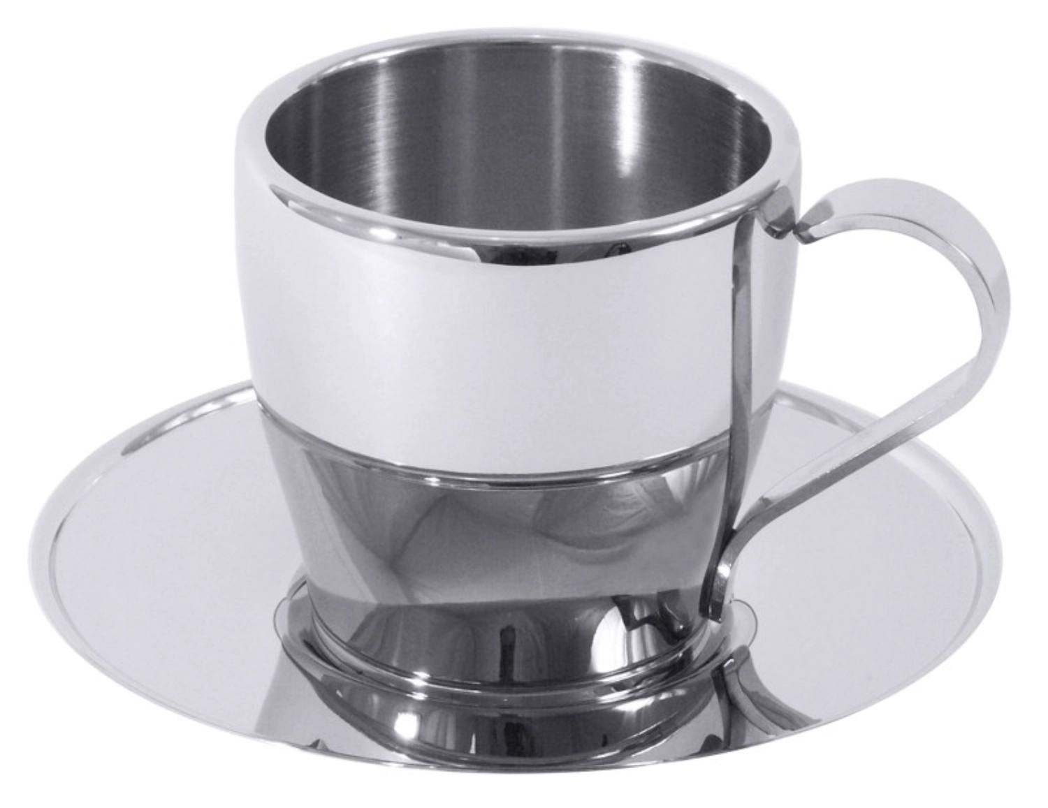 Mokka-/Espressotasse 0,08 l mit Untertasse, Doppelwandig