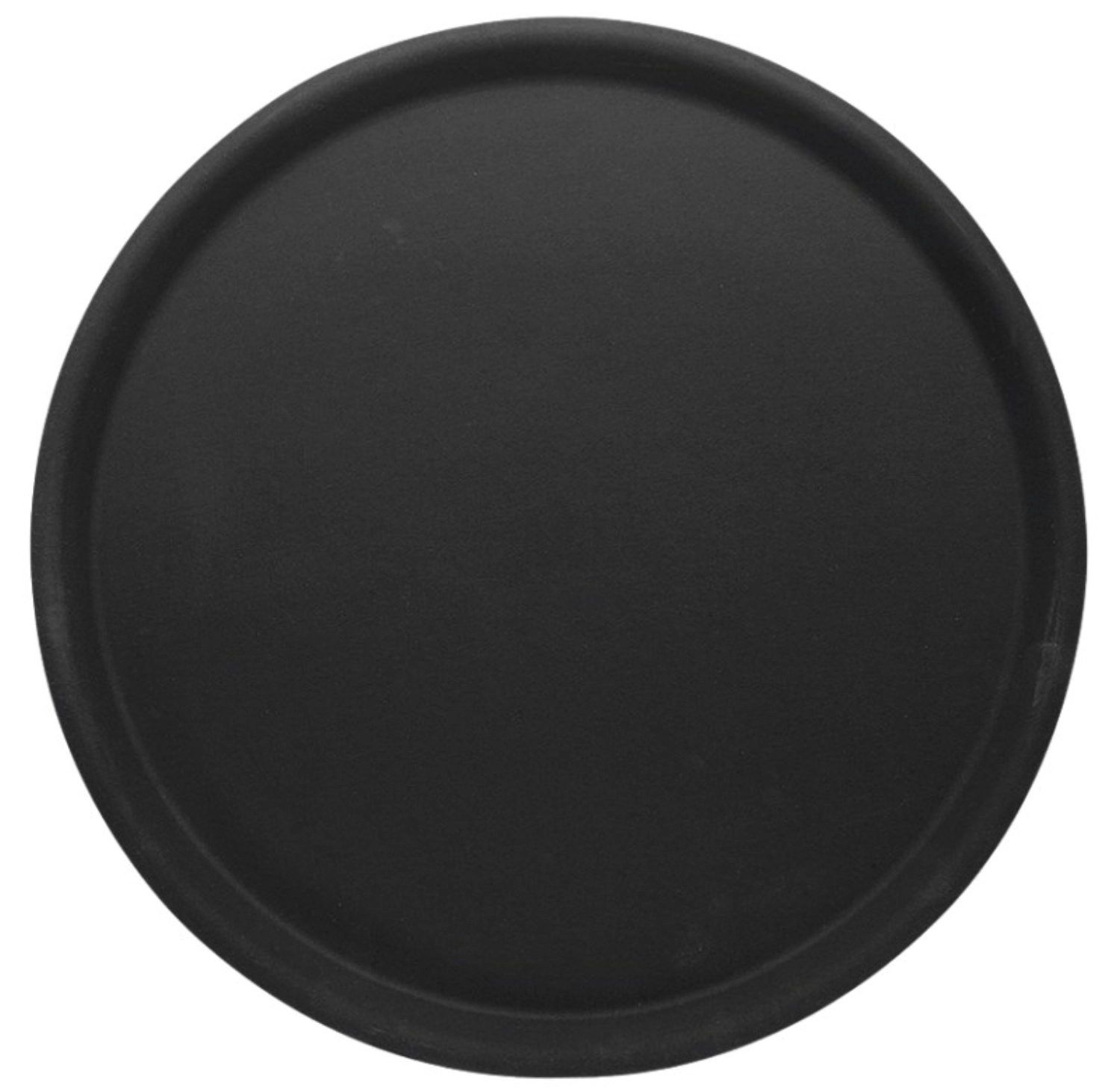 Tablett rund, rutschfest, 38 cm, schwarz