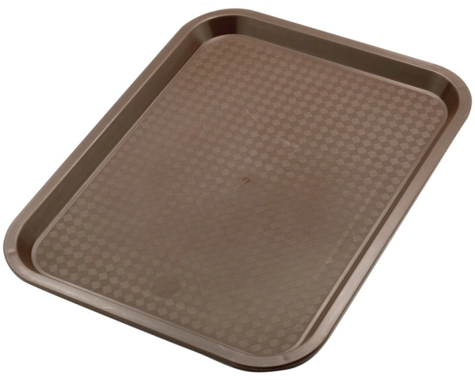 Serviertablett rechteckig, braun, 45x35 cm