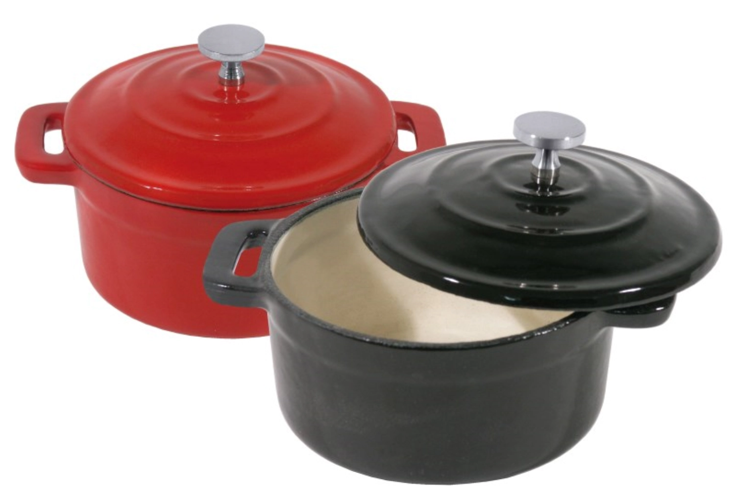 Mini Cocotte, schwarz 10 cm
