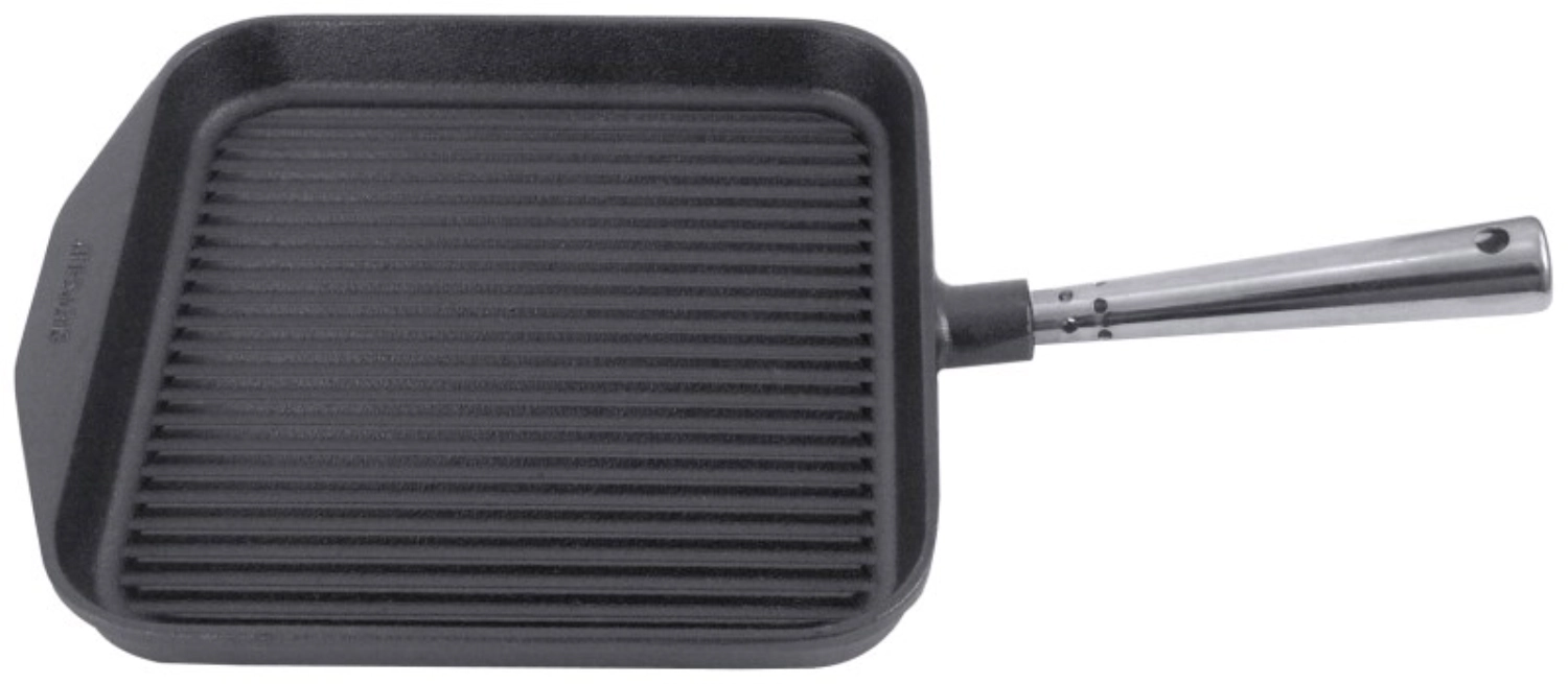 Eisenguss-Grillpfanne quadratisch 24 cm