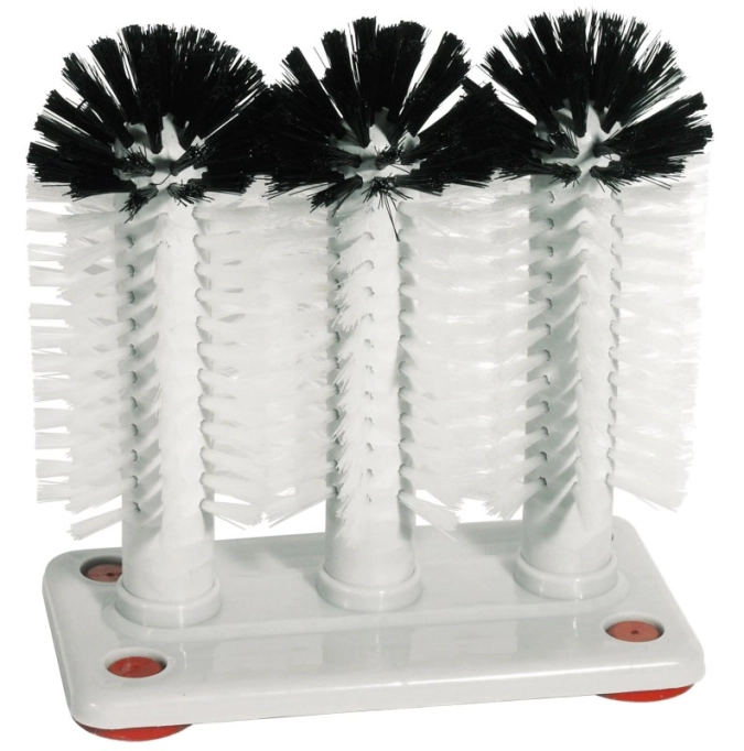 Brosses à verres 3x18 cm sur plaque plastique