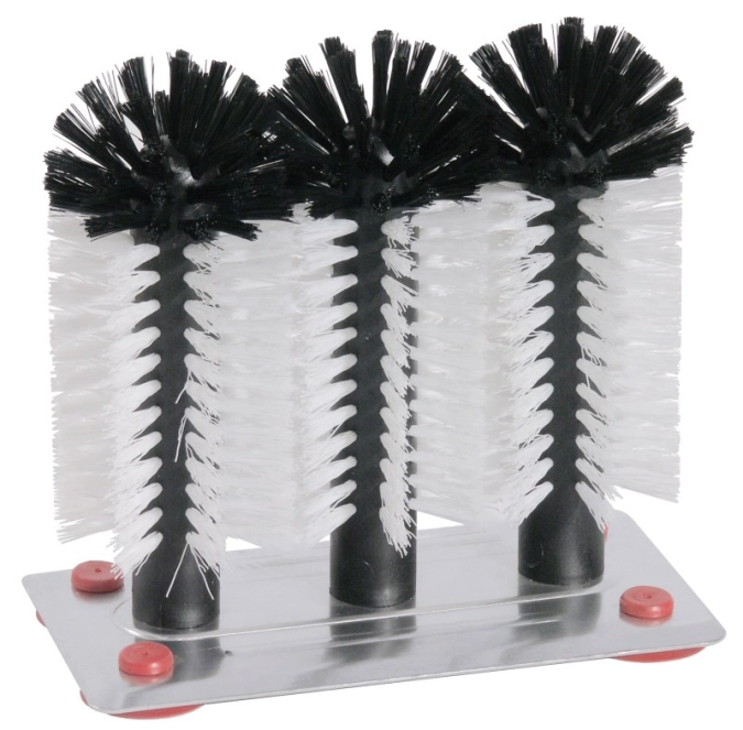 Brosse pour laver les verres D : 7cm H : 18/18/18cm, plaque