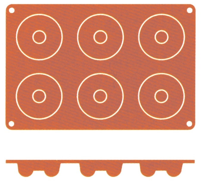 Silikon-Backmatte Savarin, 7 cm