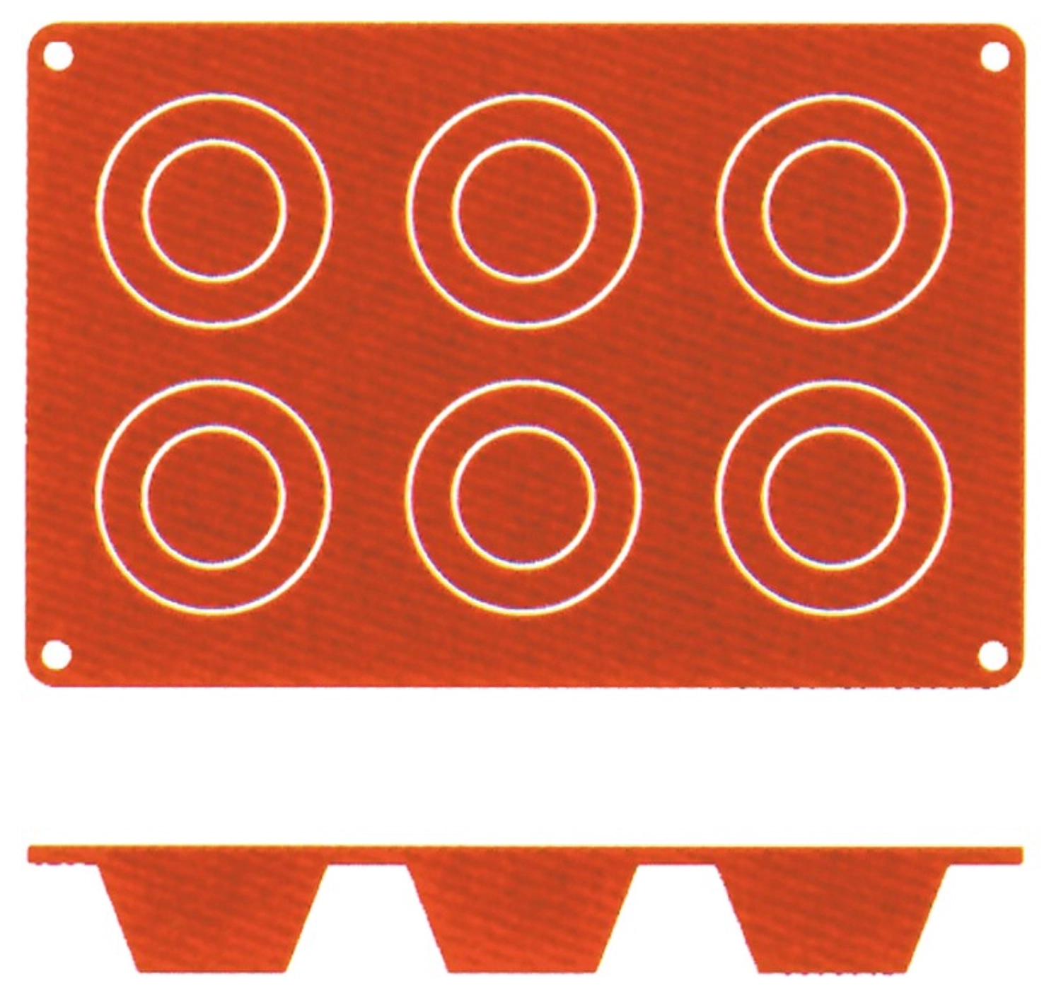 Silikon-Backmatte Muffin, 7 cm