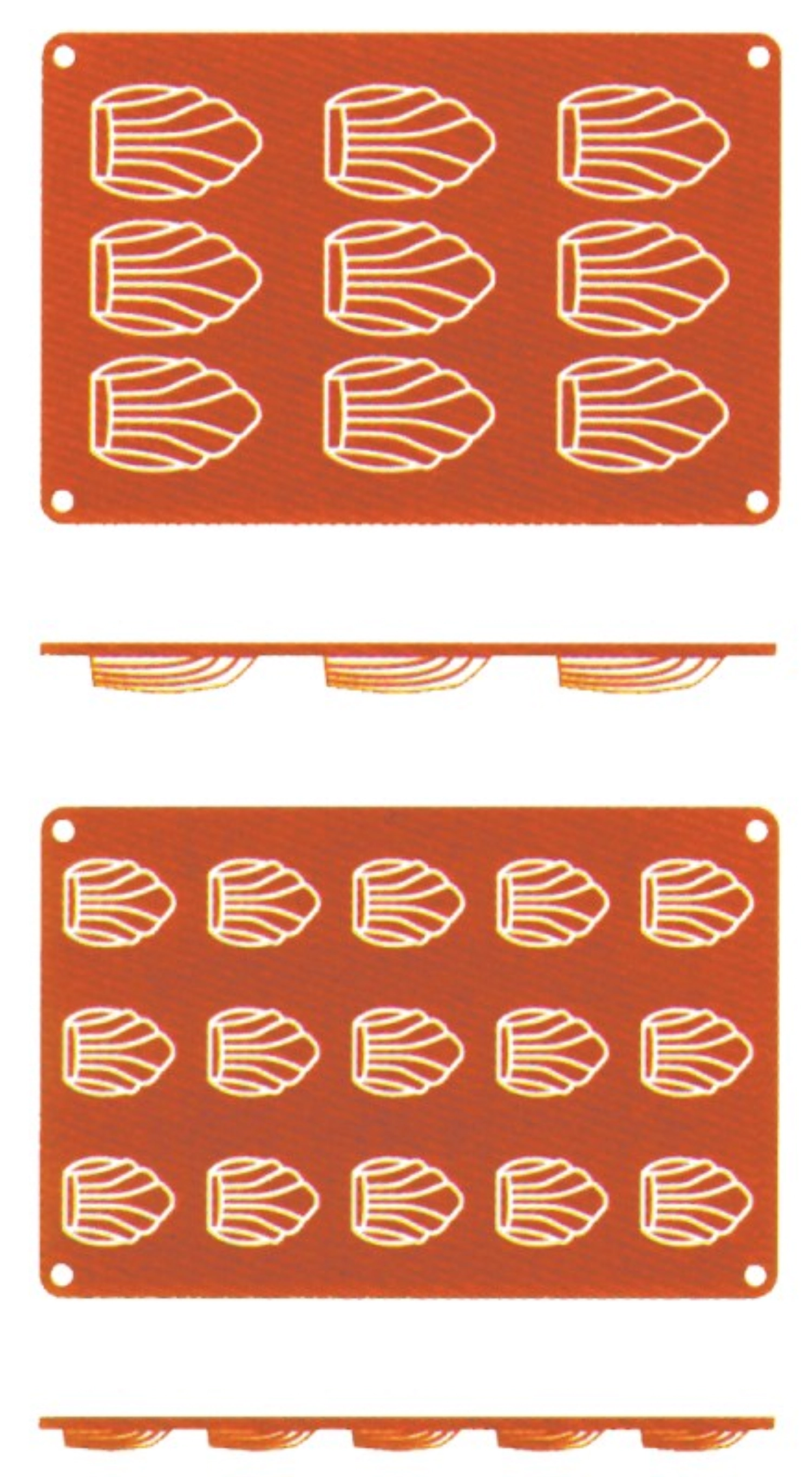 Silikon-Backmatte Madeleine, 6 cm