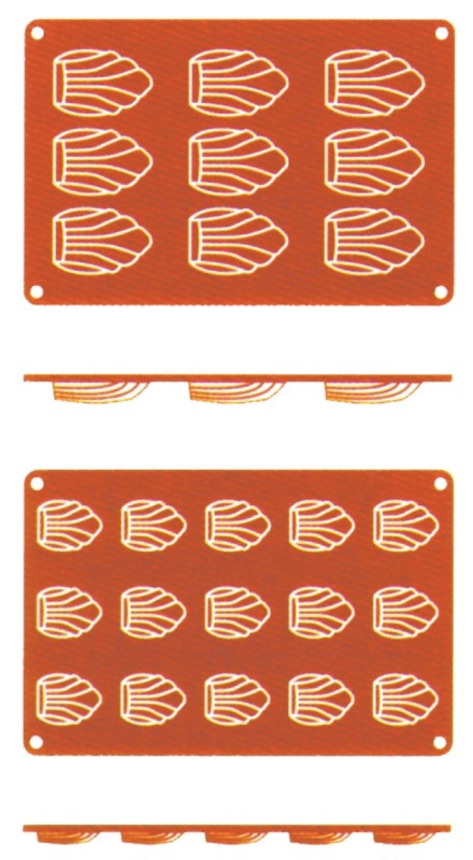 Silikon-Backmatte Madeleine, 4 cm