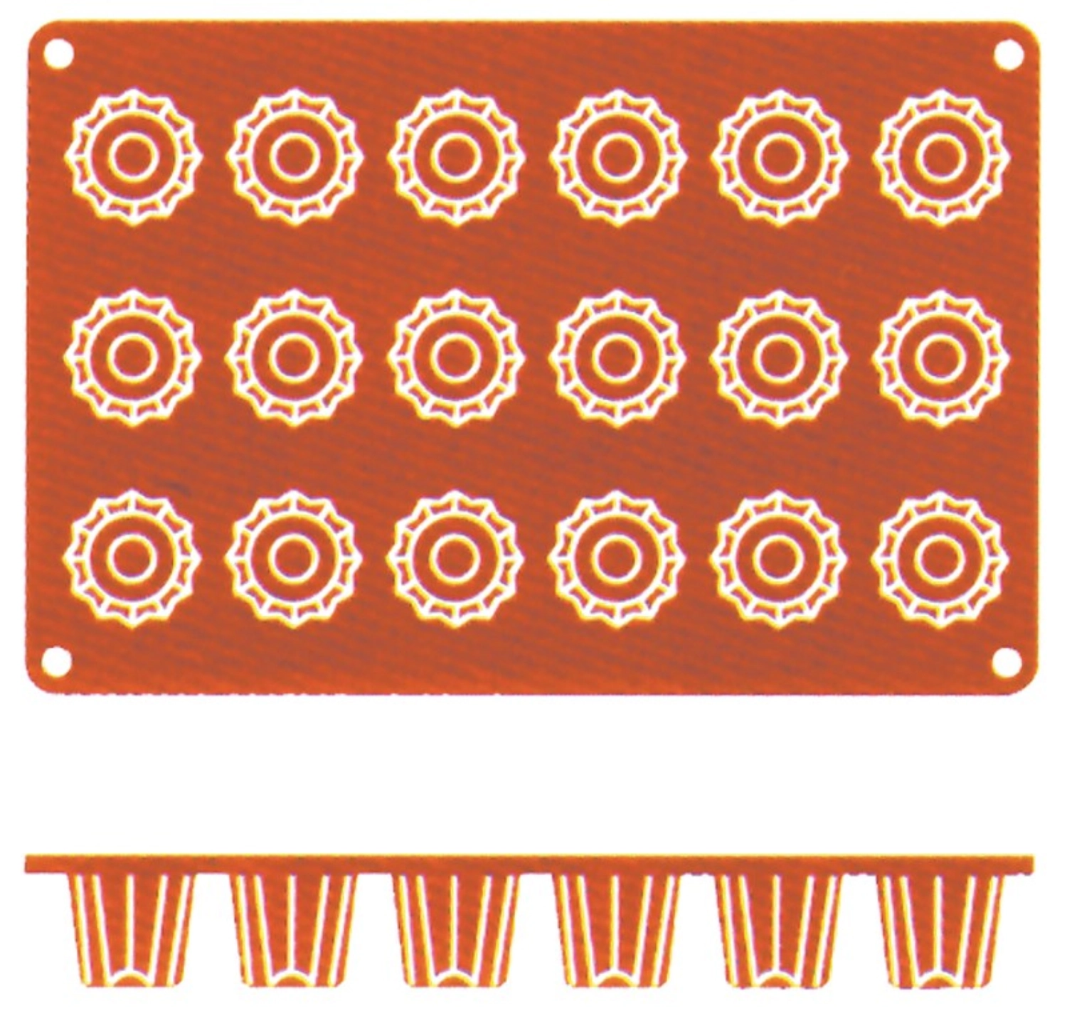 Silikon-Backmatte Bordelaise, 5 cm