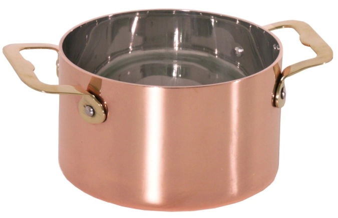 Cocotte 12 cm aus Kupfer/Edelstahl