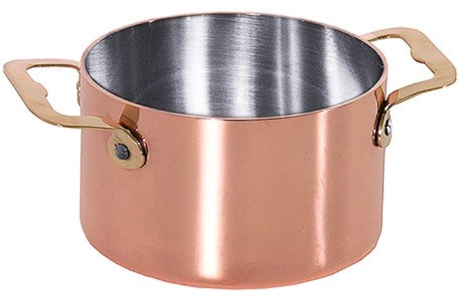 Cocotte ø8.5cm aus Kupfer/Edelstahl