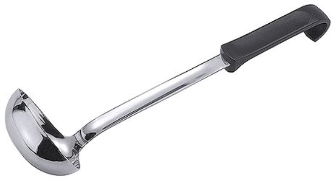 Louche à soupe 0.1 lt, L : 34cm, a. manche ABS noir