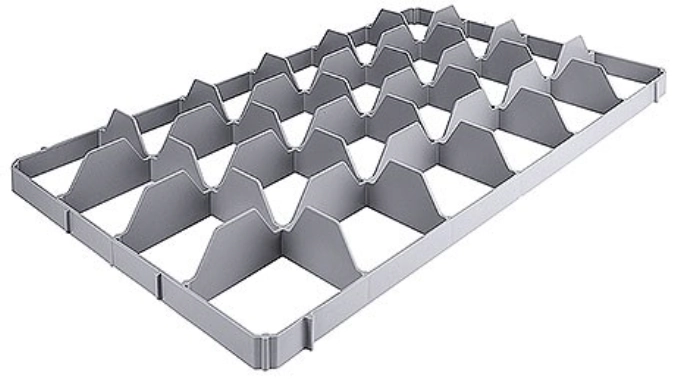 Support pour verres en bas 24 compartiments, diamètre max. d