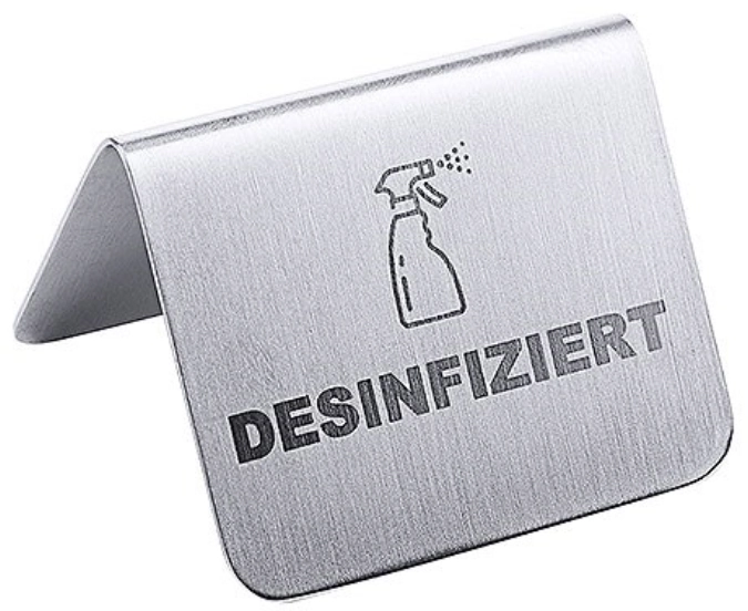 Aufsteller DESINFIZIERT 18/10