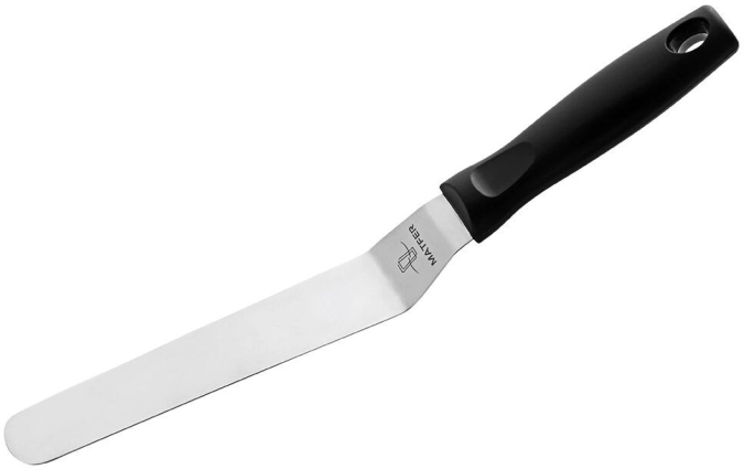 Spatule coudee inox l 170 mm